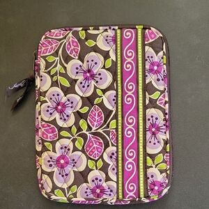 Vera Bradley Purple and Green Floral Tablet Sleeve